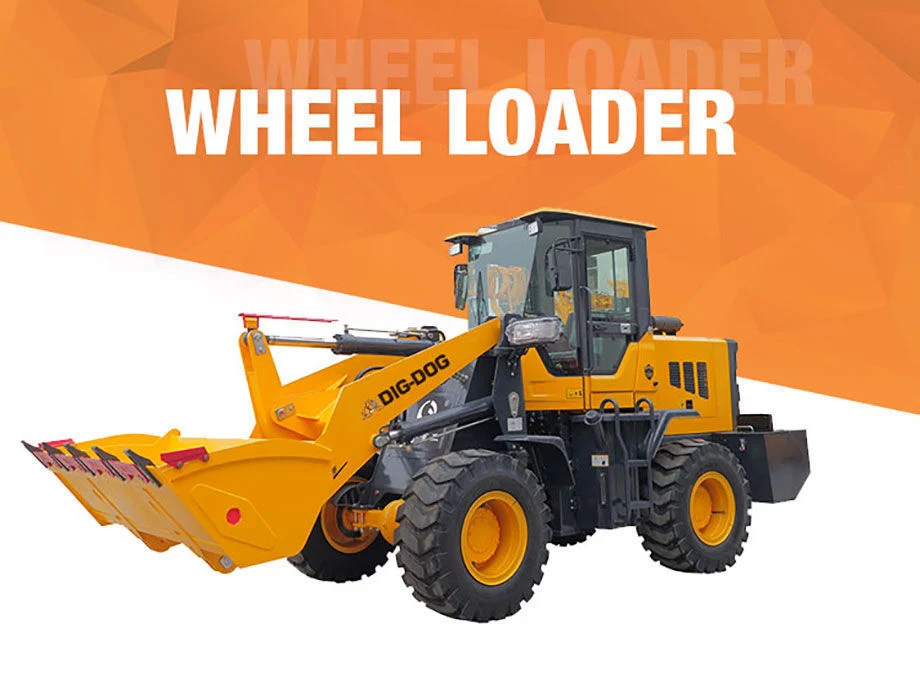 Huafeng Engine Mini Front End Loader Snow Sweeper Wheel Loader Rated Power 75kw Grain Bucket 2ton Articulated Loader