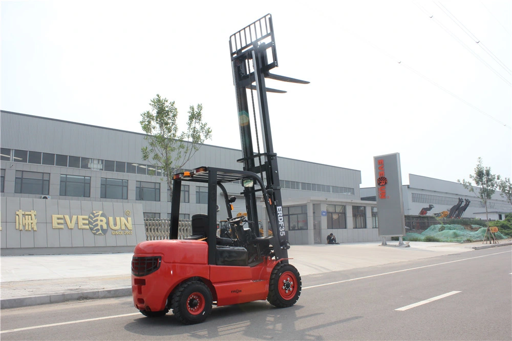 China Everun Erdf35 3.5ton New CE EPA Engine Certificated Chinese Portable Household Small Hydraulic Diesel Smart Manual Mini Forklift Truck for Sale