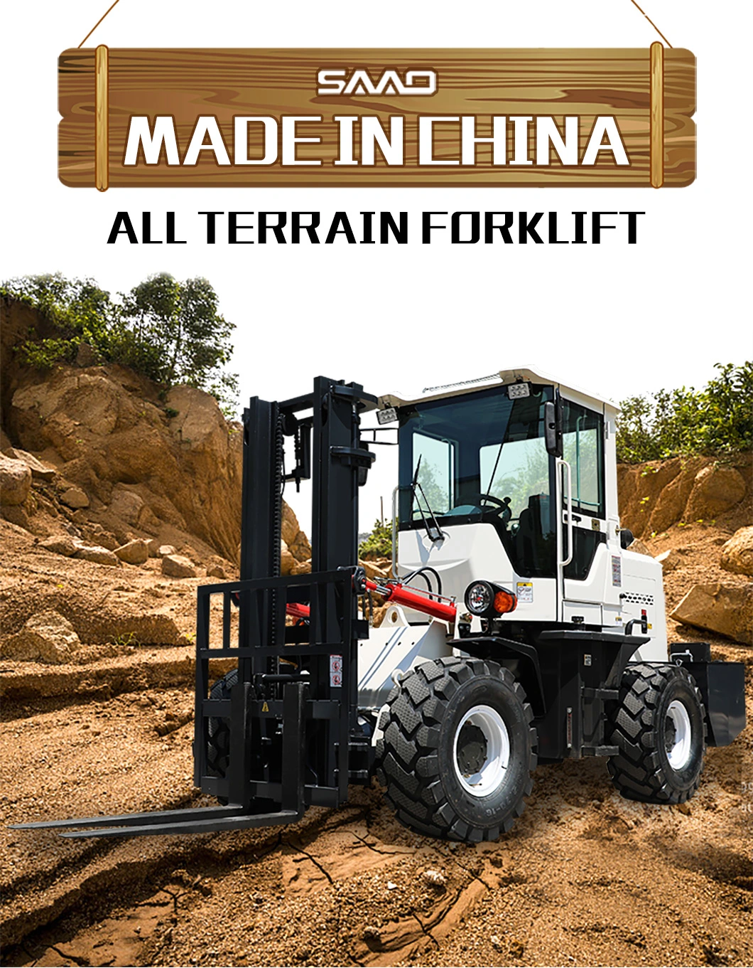 4X4 off Road Rough All Terrain Forklift Truck for Sale