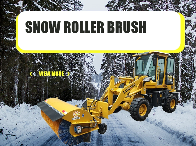 1.3ton Articulated Mini Wheel Loader with Snow Sweeper