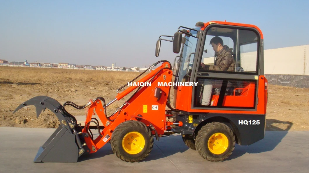 Haiqintop Made in China (HQ908) with Road Sweeper Articulated Mini Wheel Loader