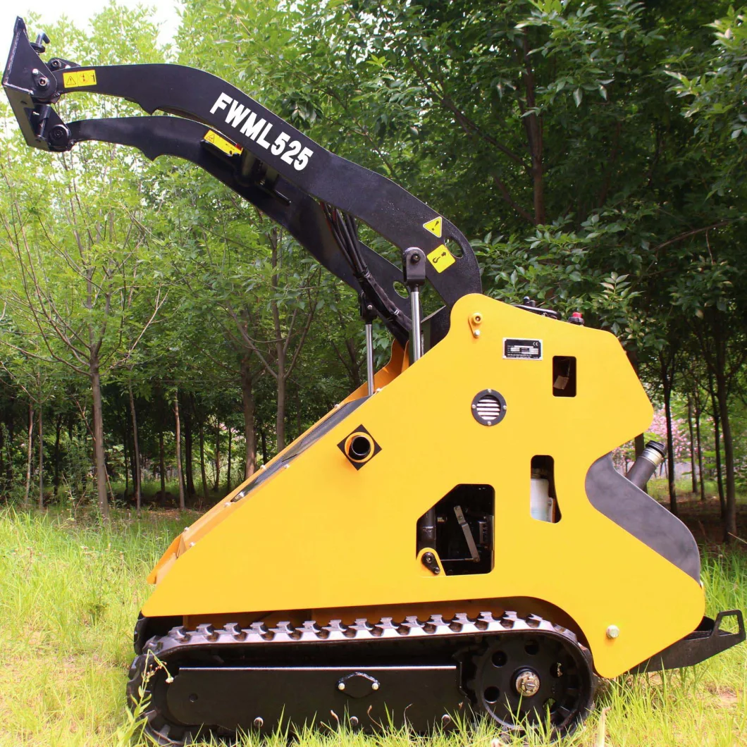 Skid Loader Fwhy700 Optional Attachment Skid Steer Wheel Loader with Sweeper Attachment Mini Skid Steer Loader