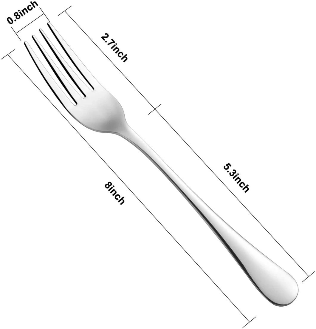 Bulk Silverware Food Grade Stainless Steel Dessert Cutlery Dinner Fork