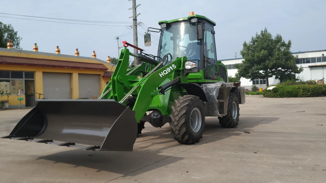 CE Certificated (HQ915) with Road Sweeper 1.5 Ton Articulated Loader