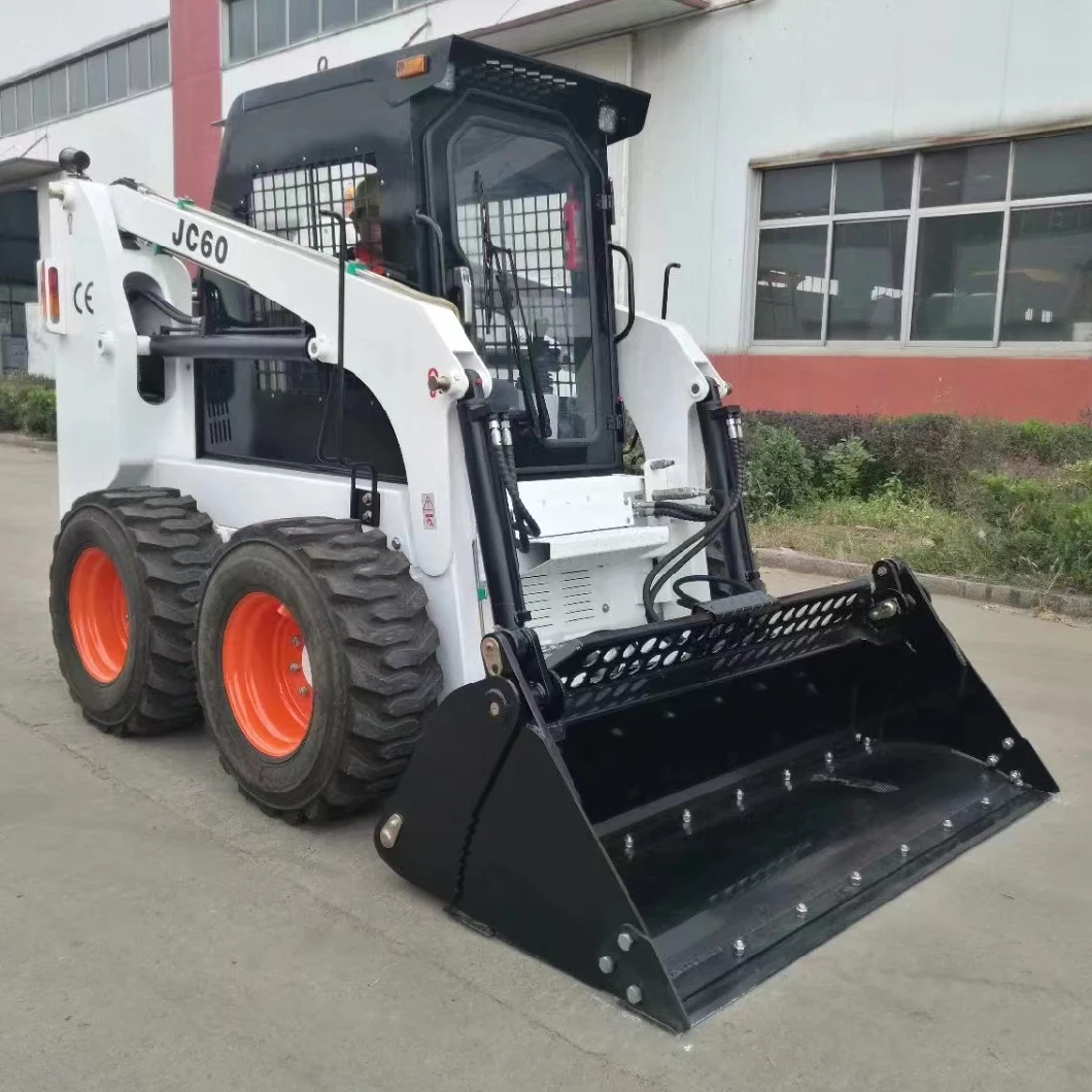 60HP Skid Steer Loader with Broom Attachment Skid Steer with Road Sweeper